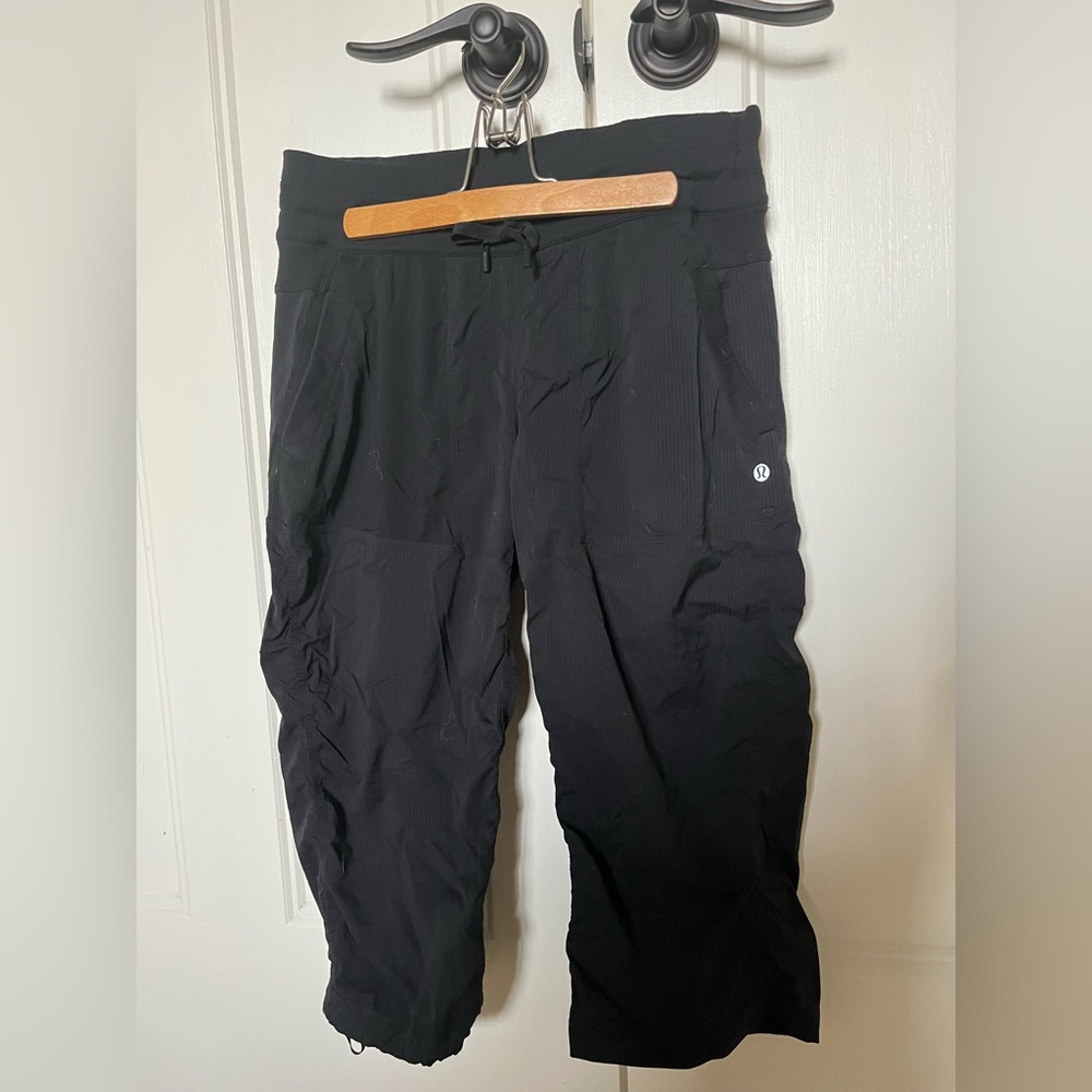 Dance crop studio pants size 8. Barely worn. Has cinch cord at bottom of legs.